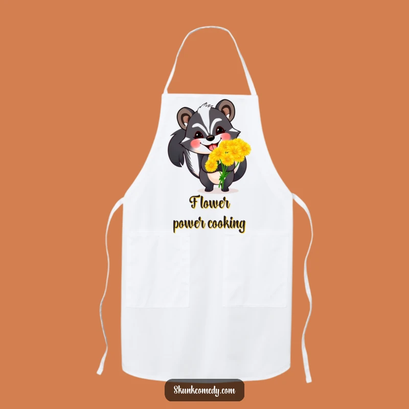 Funny Skunk Dandelion Apron: Cook with Joy and This Humorous Kitchenwear