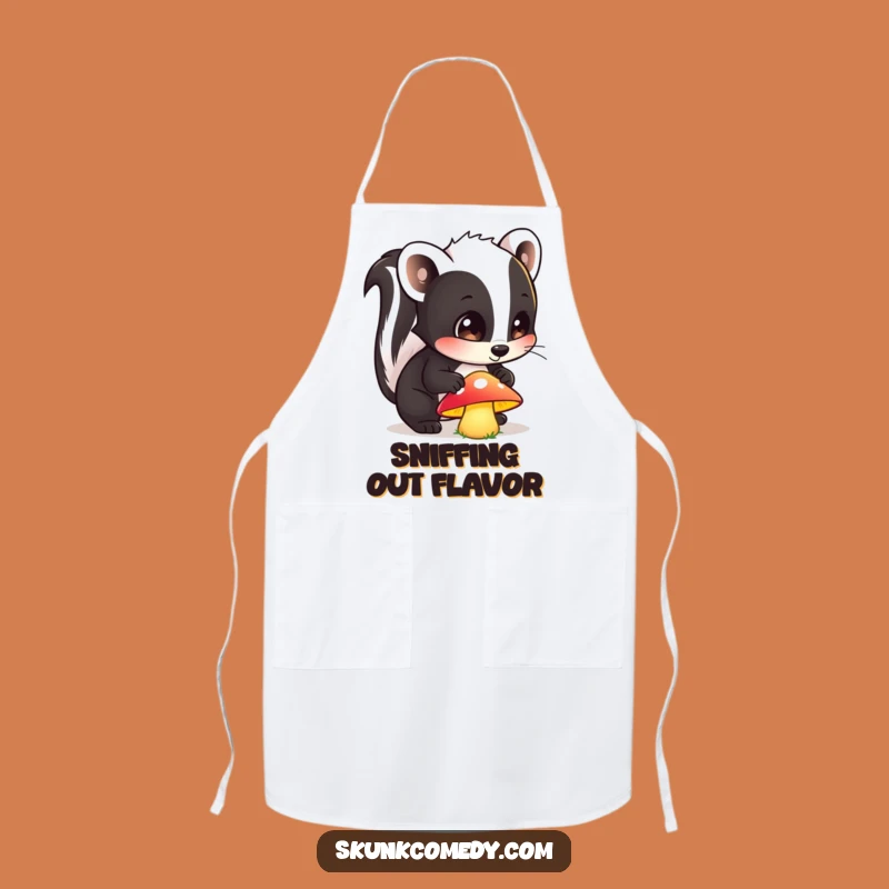 Funny Skunk Mushroom Apron: Forest Cook's Wear, Perfect Humorous Gift