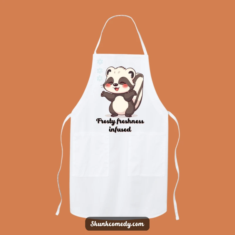 Funny Skunk Snowflake Apron - Cute Winter Kitchen Accessory, Humorous Gift