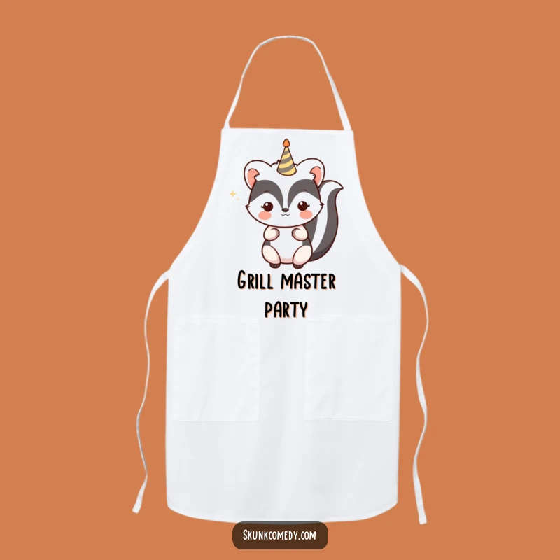 Funny Kawaii Skunk Apron - Festive Party Horn Skunk Kitchen Wear for Party Gift