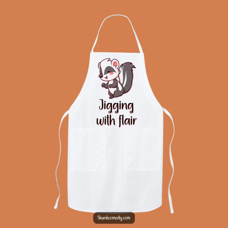 Funny Skunk Jig Apron: Chef's Happy Dancer Kitchen Wear, Perfect Funny Gift