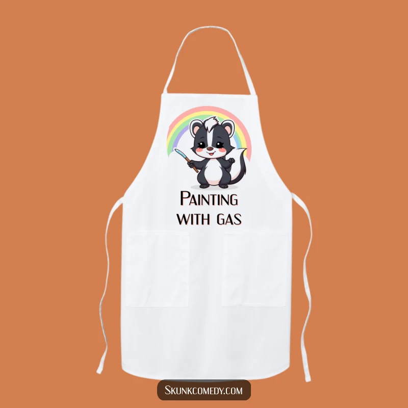 Funny Skunk Chef Apron: Cook Up Laughs with This Hilarious Artistic Skunk