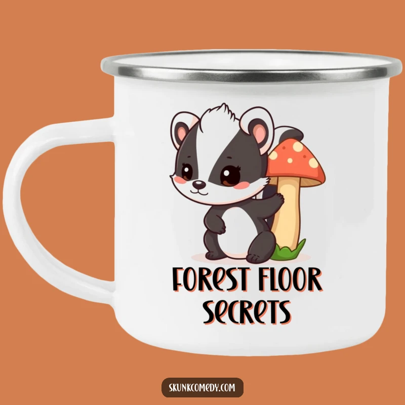 Funny Skunk Mushroom Camping Mug: Outdoor Peeking Cup, Hilarious Gift