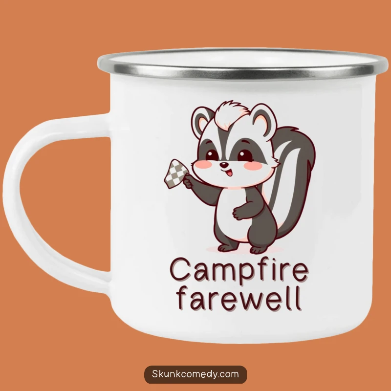 Funny Skunk Farewell Camping Mug: Sip Your Brew with a Smile Outdoors