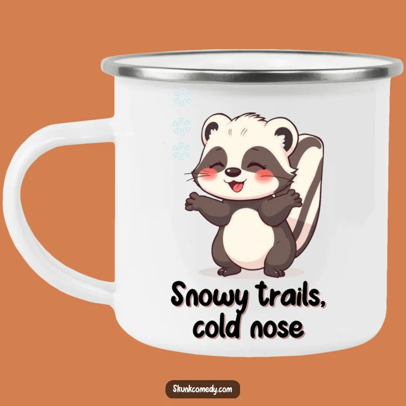 Funny Skunk Snowflake Camping Mug - Durable Winter Adventure Gift