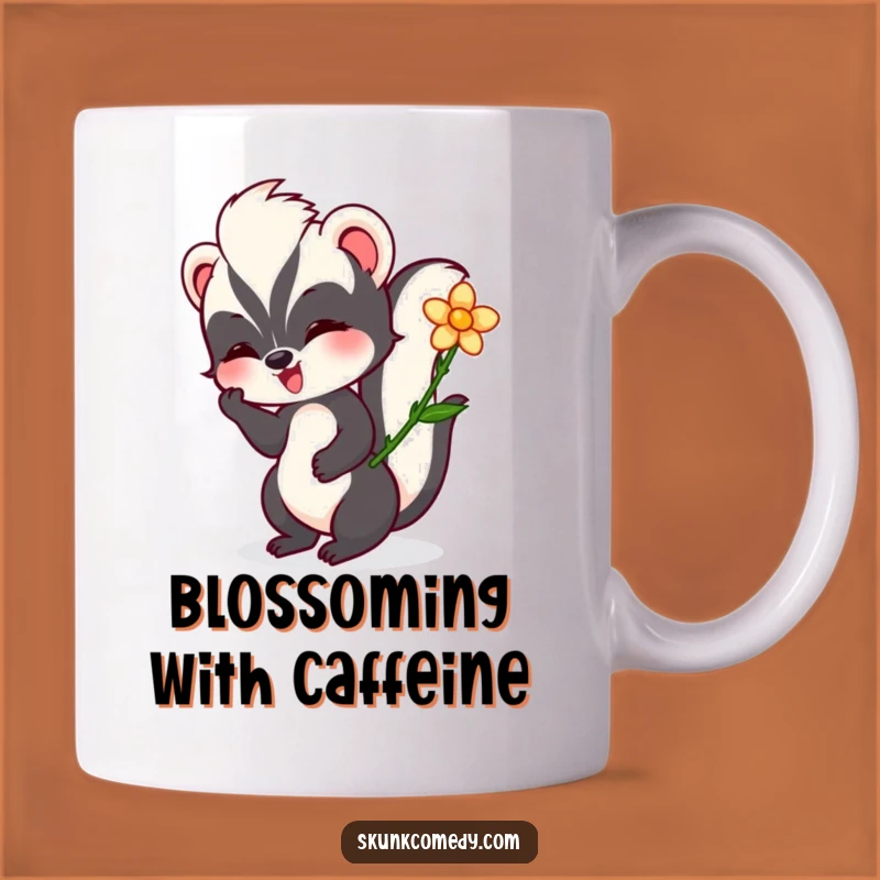 Funny Skunk Flower Twirl Mug: A Delightful and Hilarious Gift for Nature Lovers