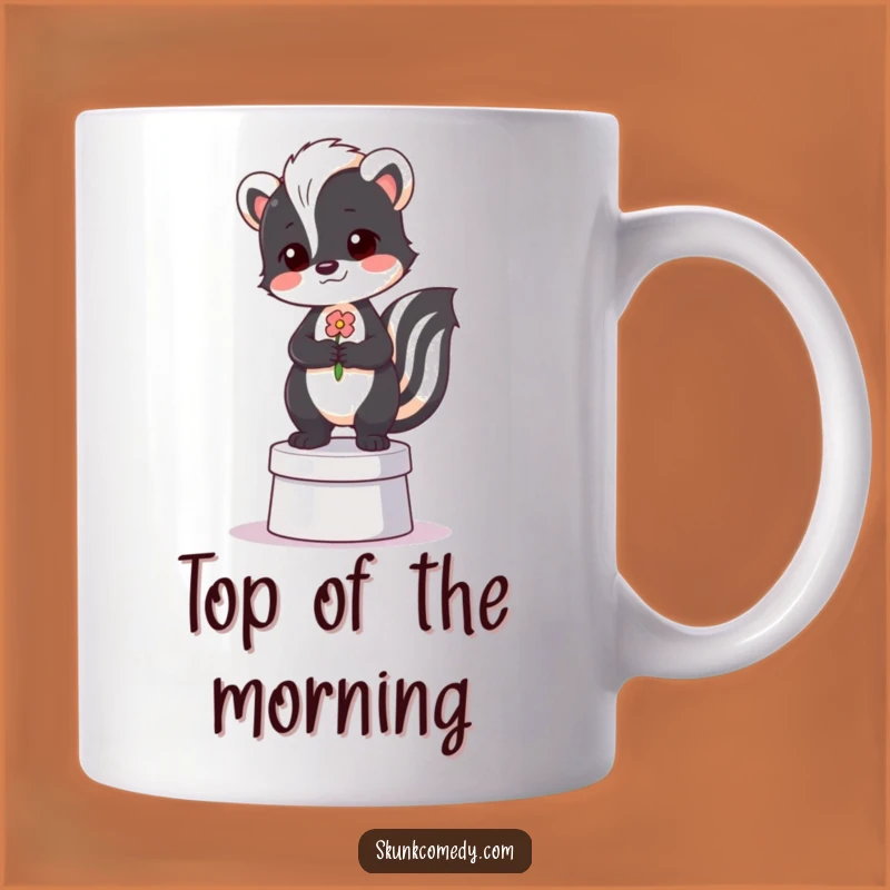 Funny Proud Skunk Flower Pedestal Mug - Humorous Skunk Lover Gift