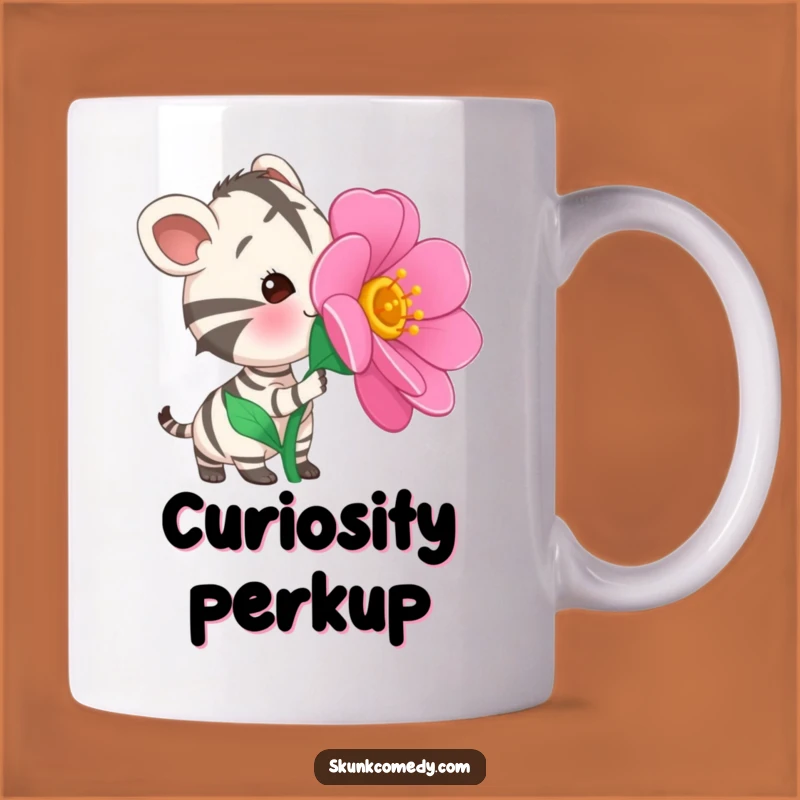Funny Striped Animal Mug: Curious Sniff - Nature Lover Gift!