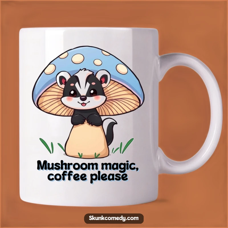 Funny Skunk Mushroom Mug: A Whimsical and Hilarious Gift for Curious Souls