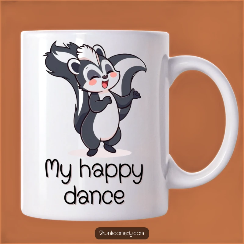 Funny Skunk Dancing Mug: Celebrate Life with Hilarious Style!