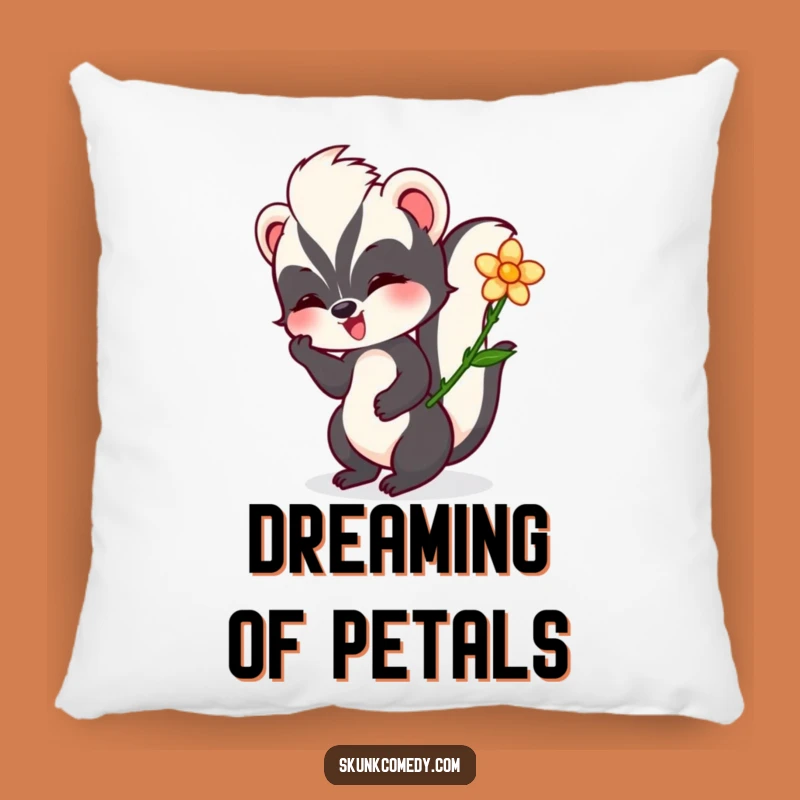 Funny Skunk Flower Pillow: Add Cozy Comfort and Hilarious Charm to Your Space