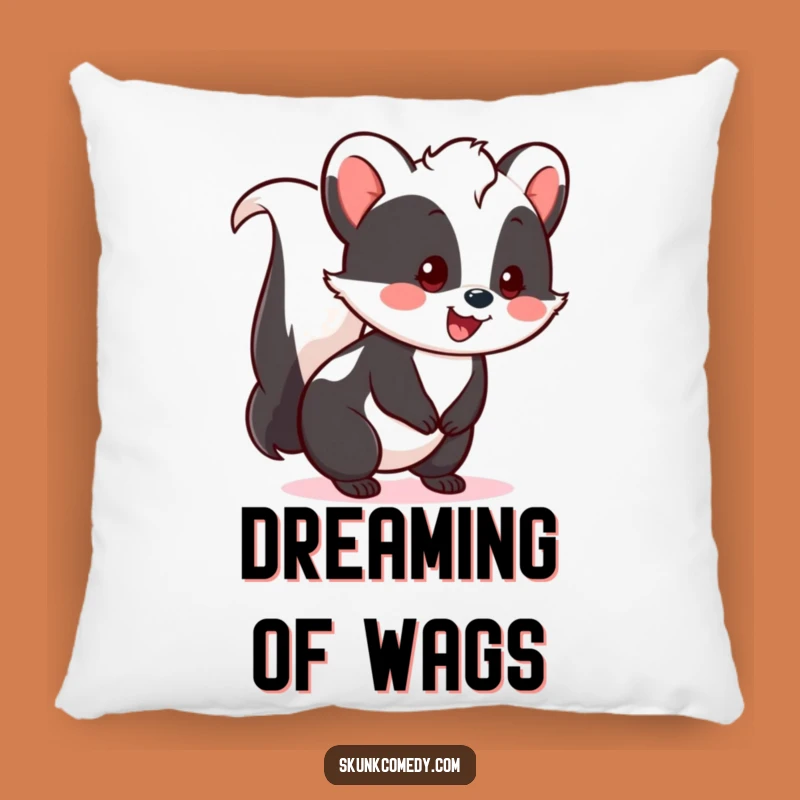 Funny Kawaii Skunk Pillow - Soft Happy Tail Skunk Cushion for Comfort Gift