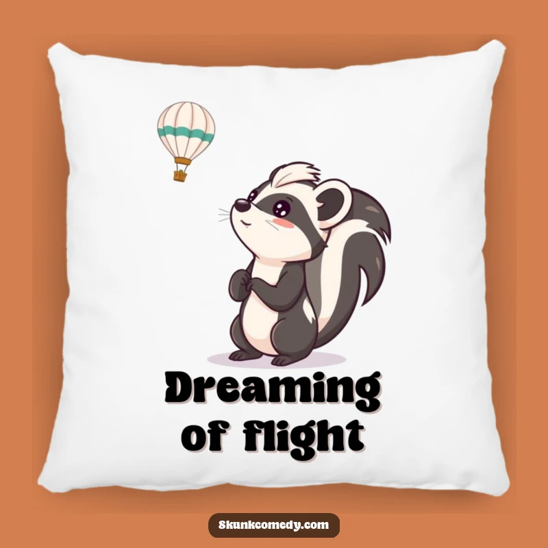 Funny Skunk Balloon Pillow: Cozy Up with This Humorous Dreamer's Accent