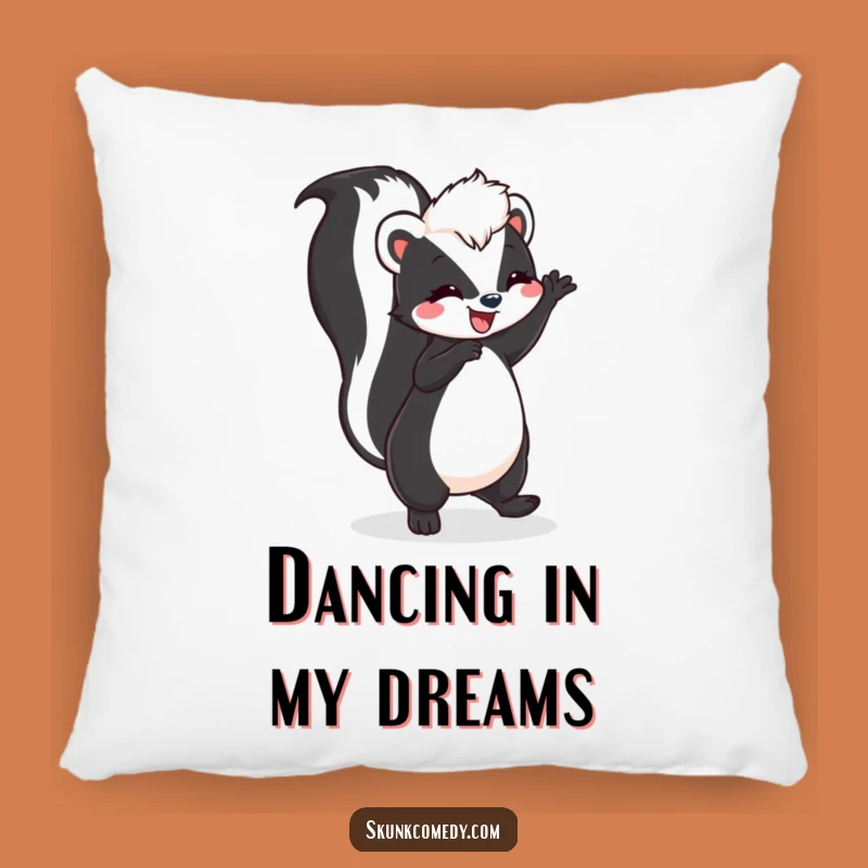 Funny Skunk Dance Pillow: Cozy Comfort with a Cheerful Vibe