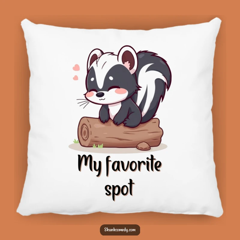 Funny Skunk Log Pillow: Cozy Relieved Cushion, Hilarious Gift