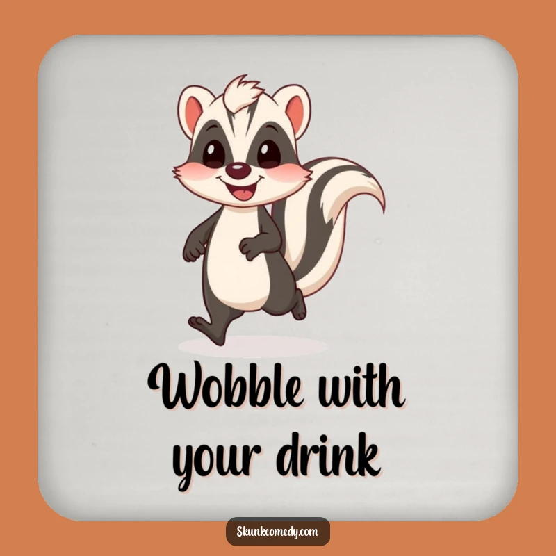 Funny Wobbly Skunk Coaster: Protect Surfaces With A Happy Bounce