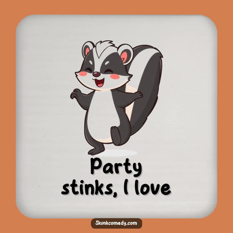 Funny Skunk Jig Coaster - Protect Surfaces with Dance Moves Gift