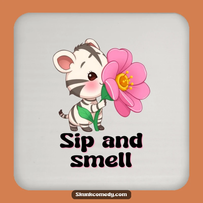 Funny Striped Animal Coaster: Curious Flower - Housewarming Gift!