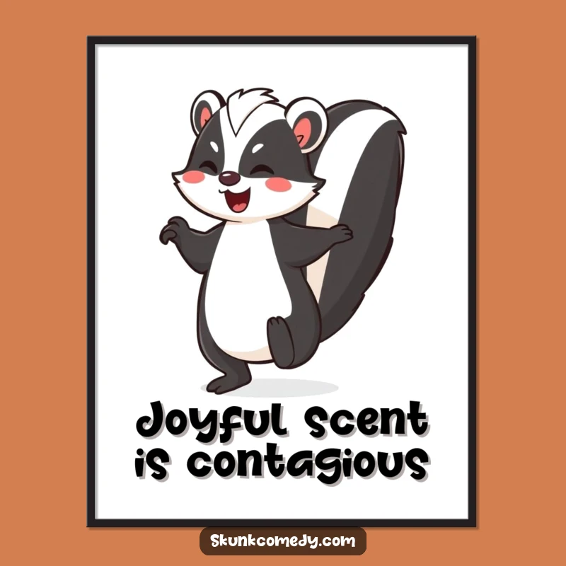 Funny Skunk Jig Poster - Hilarious Wall Art for Dance Lovers Gift