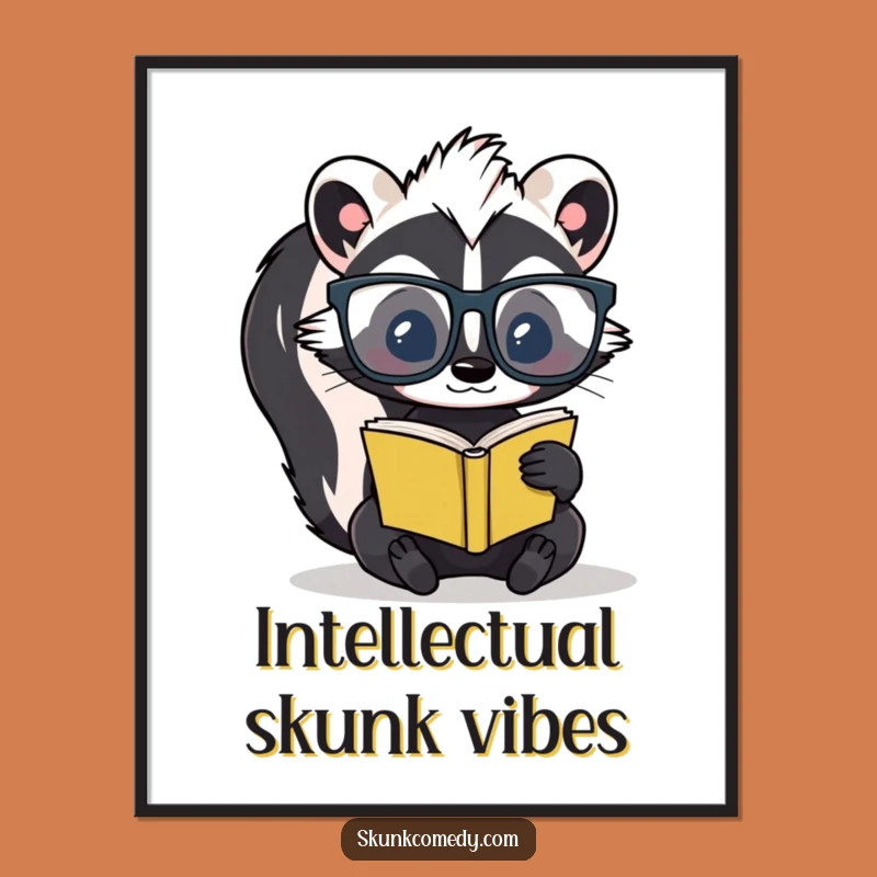Funny Skunk Scholar Poster: Add Intellectual Charm to Any Room
