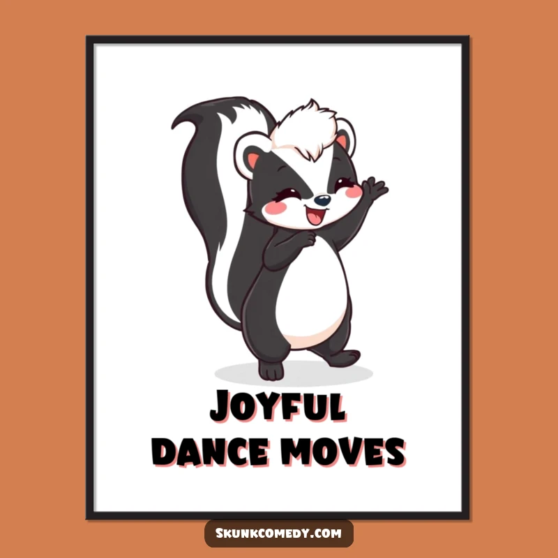 Funny Skunk Dance Poster: Bring Joyful Energy to Your Walls