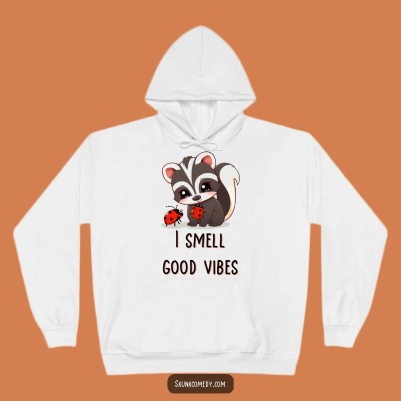 Cozy Funny Skunk and Ladybug Hoodie - Warm Animal Lover Gift, Cute Design