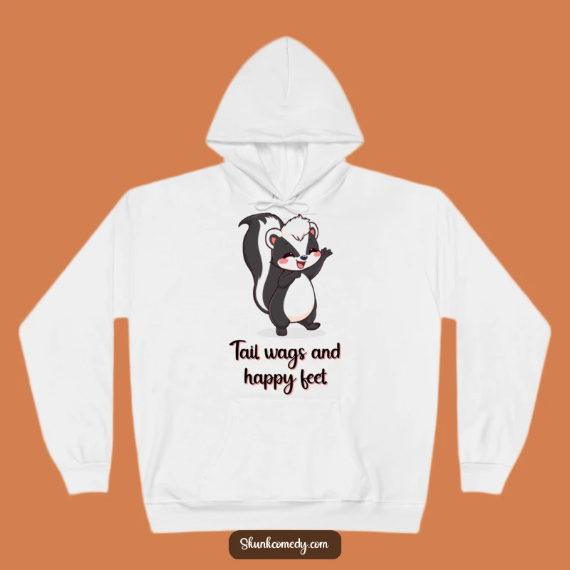 Cozy Funny Skunk Dance Hoodie: Warm Up with Happy Moves!