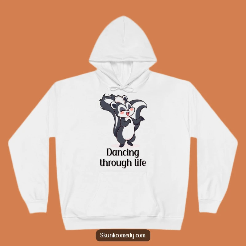 Funny Skunk Dancing Hoodie: Cozy Moves, Hilarious Celebration Gift!