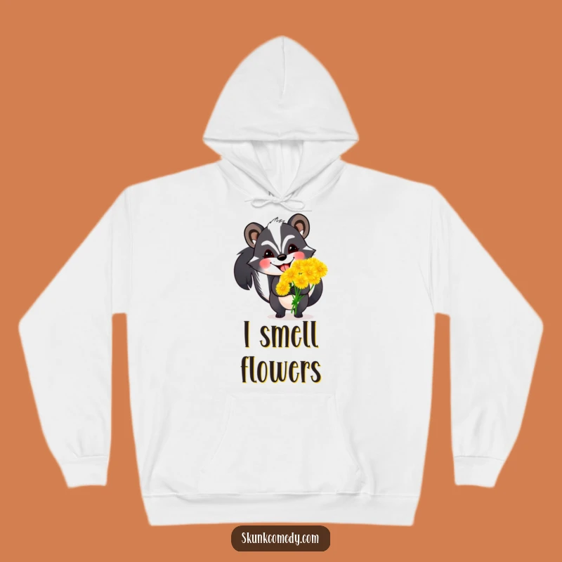 Cozy Funny Skunk Dandelion Hoodie: Stay Warm with This Cheerful Gift