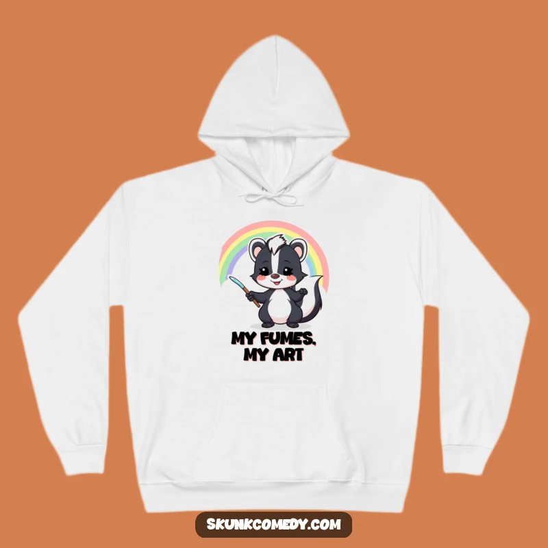 Funny Skunk Hoodie: Cozy Up in This Hilarious Rainbow Art Masterpiece