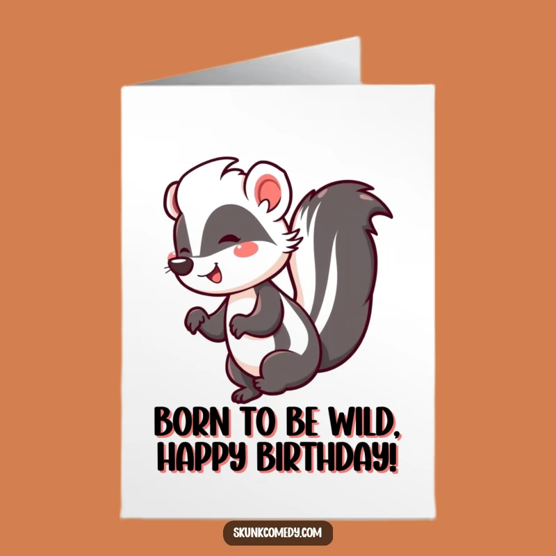 Free Printable Funny Skunk Birthday Card - Tail High Jig DIY Download