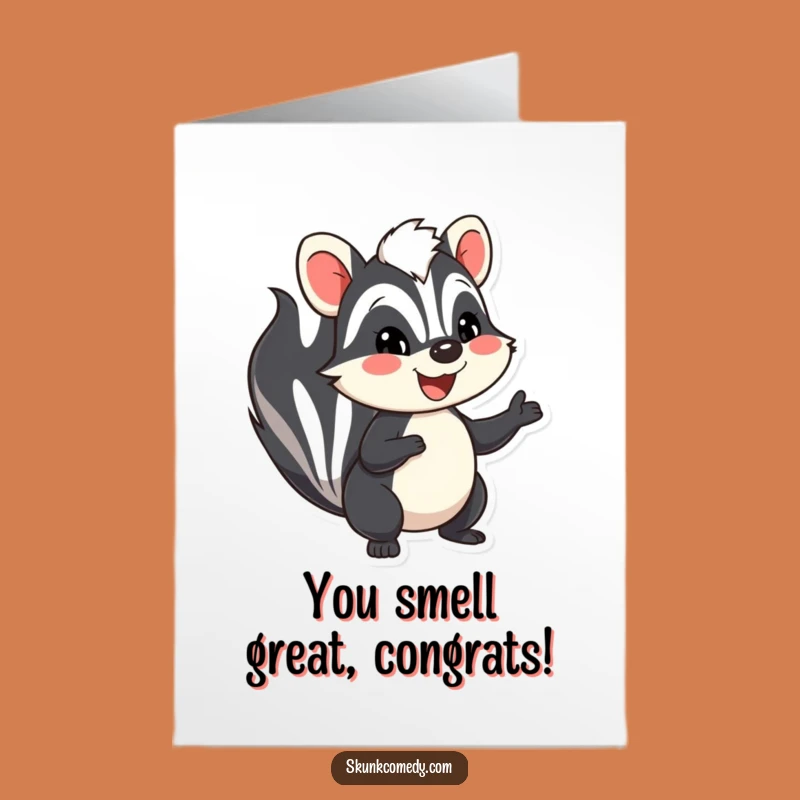 Free Printable Congrats Skunk Card: Humorous Downloadable Gift for All Occasions
