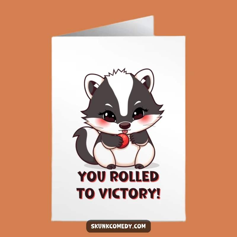 Free Printable Skunk Congrats Card: Berry Goal Achieved, Funny Downloadable Gift