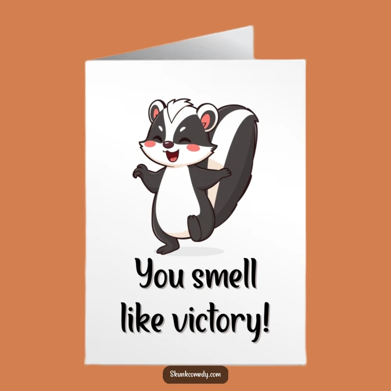 Free Printable Skunk Congrats Card: Joyful Jig for Your Amazing Achievement