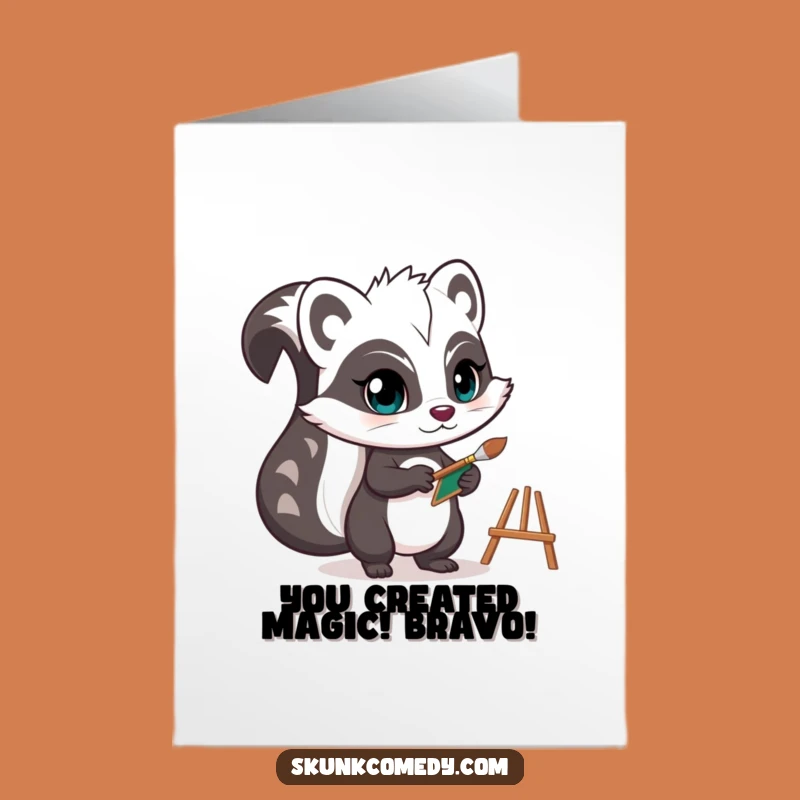 Free Printable Congrats Card: Skunk's Masterpiece