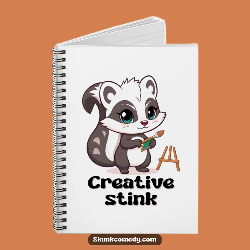 Funny Skunk Notebook: Artist, Tiny Easel, Perfect Journal!
