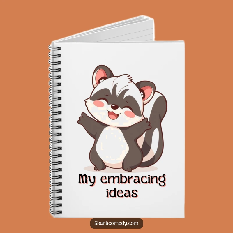 Funny Joyful Skunk Embrace Notebook: Write Your Warmest Thoughts With Happy Skunk