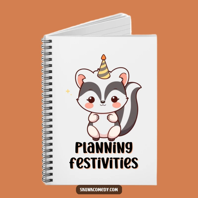 Funny Kawaii Skunk Notebook - Celebration Party Horn Skunk Journal for Ideas Gift