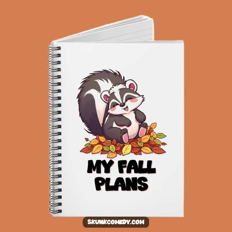 Funny Leaf Tumbling Skunk Notebook: Jot Down Fall Thoughts!