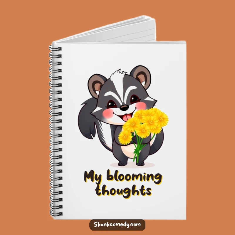 Funny Skunk Dandelion Notebook: Jot Down Ideas with This Cheerful Journal