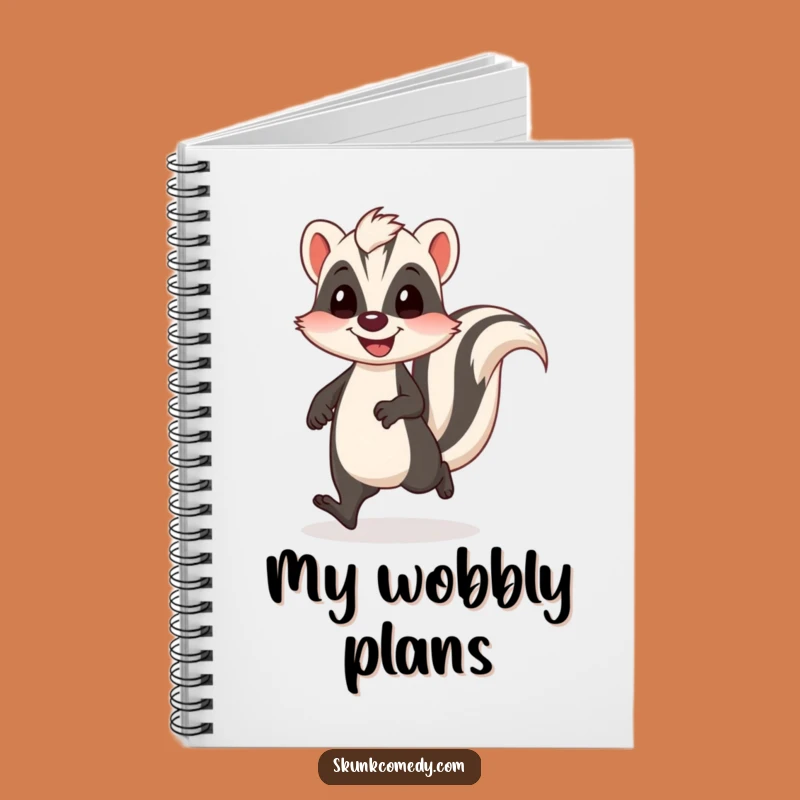 Funny Wobbly Skunk Notebook: Jot Down Thoughts With A Happy Bounce