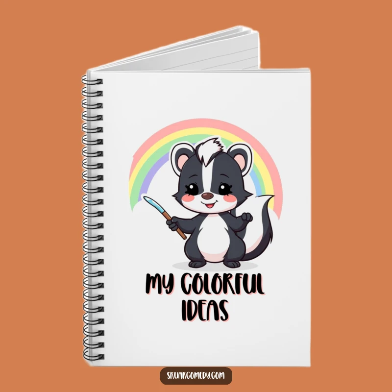 Funny Skunk Rainbow Notebook: Jot Down Ideas with Hilarious Artistic Inspiration
