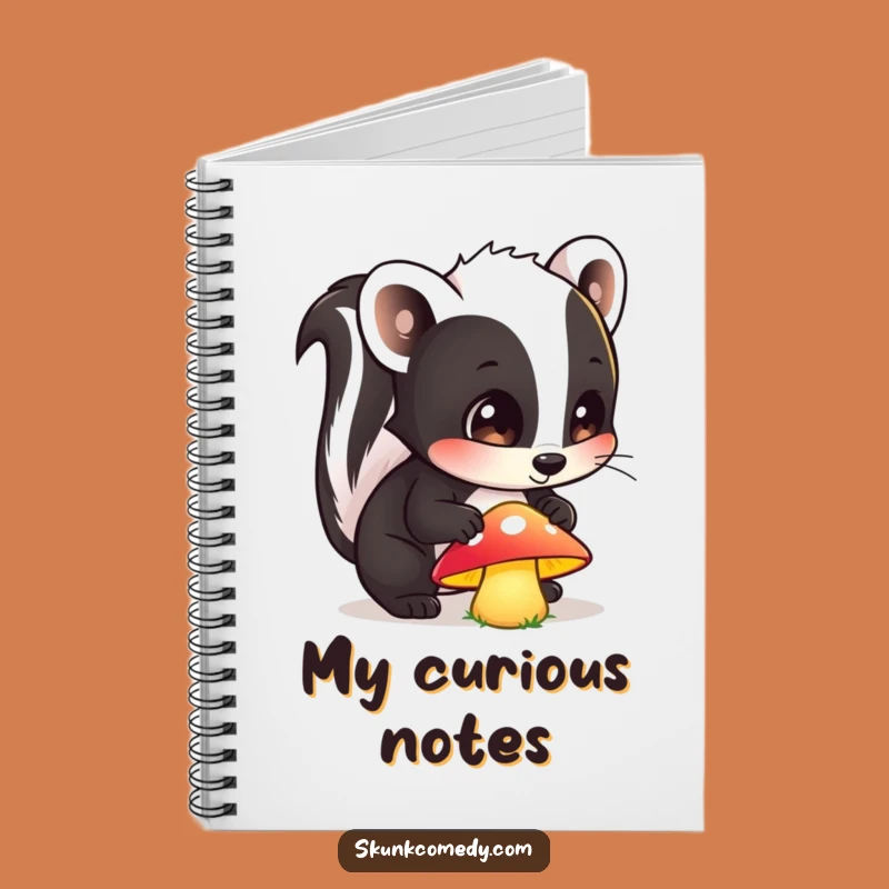 Funny Skunk Mushroom Notebook: Forest Discovery Journal, Hilarious Gift for Writers