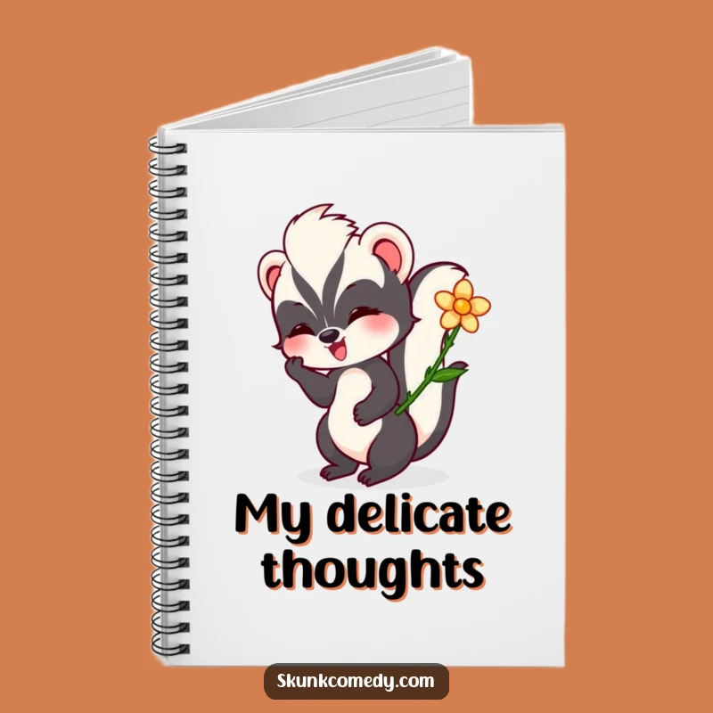 Funny Skunk Flower Notebook: Capture Your Thoughts with Gentle, Humorous Inspiration
