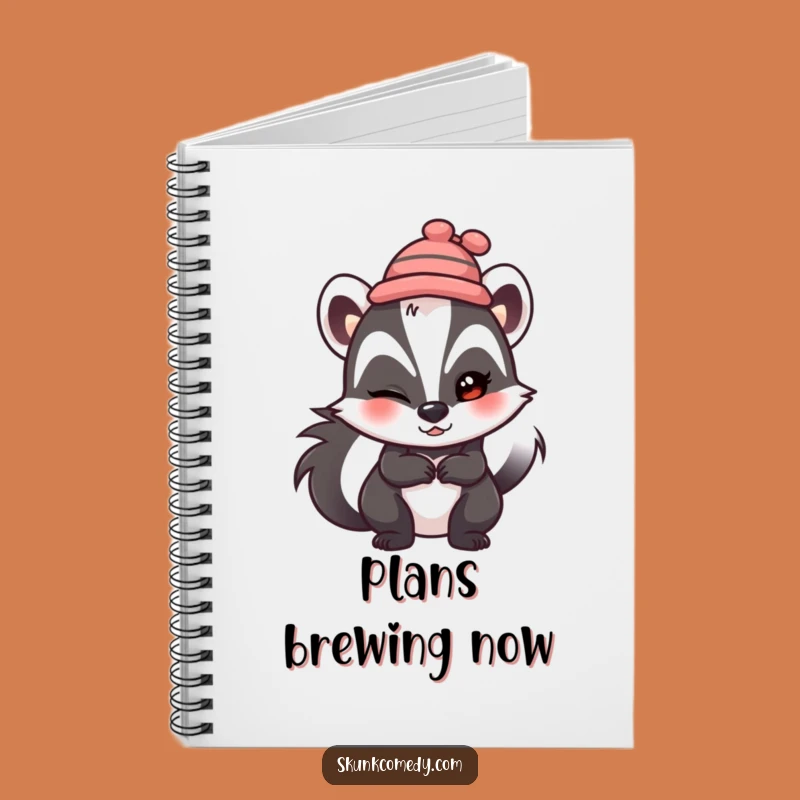 Funny Skunk Hat Wink Notebook: Jot Down Ideas with Mischievous Flair!