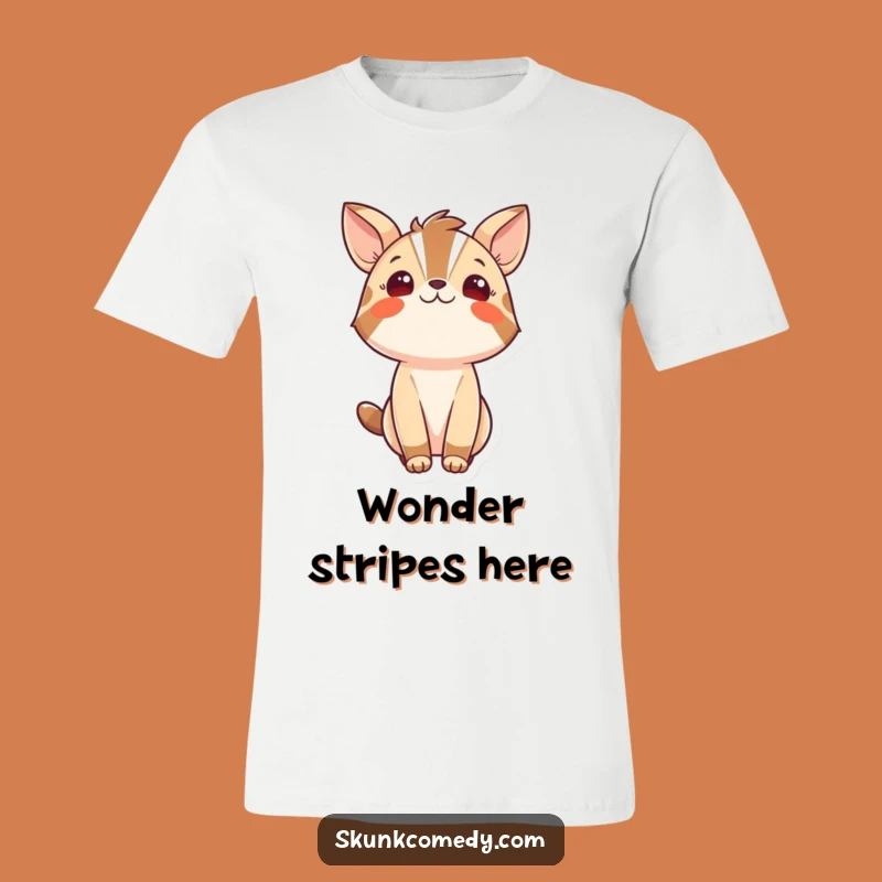Funny Striped Wonder Animal T-Shirt - Curious Look Tee Gift