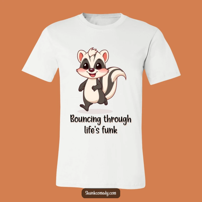 Funny Wobbly Skunk T-Shirt: Walk With Joy In This Happy Skunk Tee