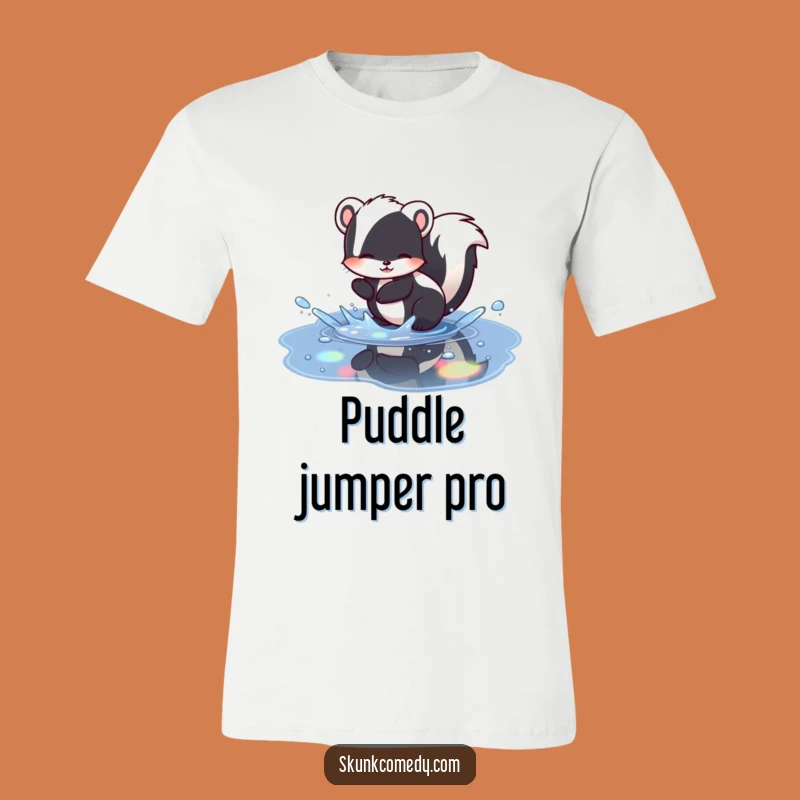 Funny Skunk Rainbow Splash T-Shirt: Wear Your Joy with This Humorous Tee