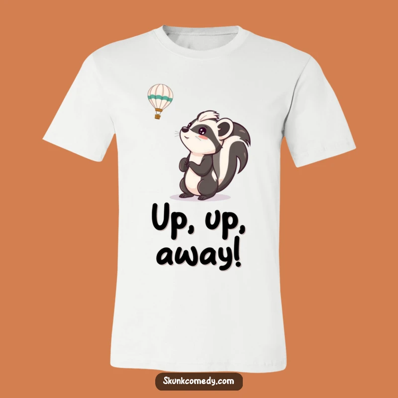 Funny Skunk Hot Air Balloon T-Shirt: Express Your Sense of Wonder Humourously