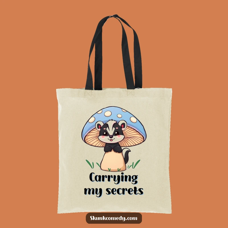Funny Skunk Mushroom Tote Bag: Carry Your Treasures with Whimsical Flair